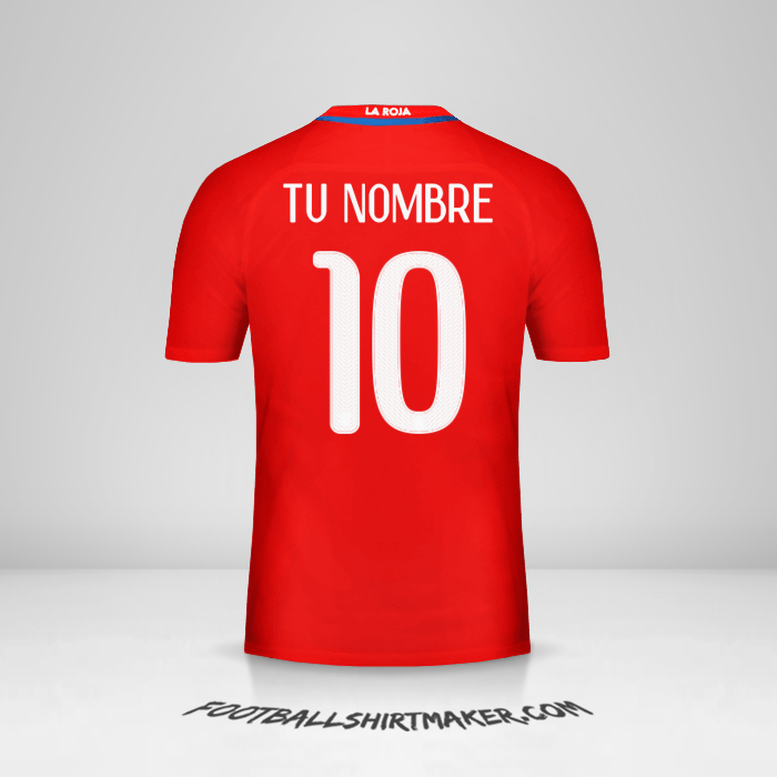 Jersey Chile 2016 número 10 tu nombre