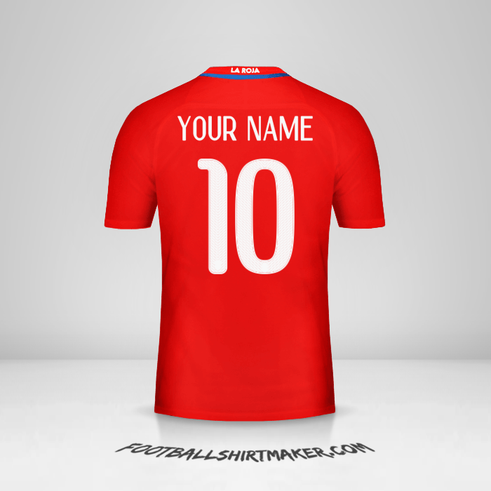 Chile 2016 jersey number 10 your name