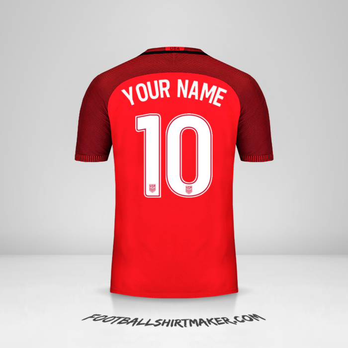 USA 2017 III jersey number 10 your name