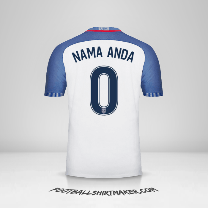 Jersey Amerika Serikat 2016/17 -  nama anda - 0