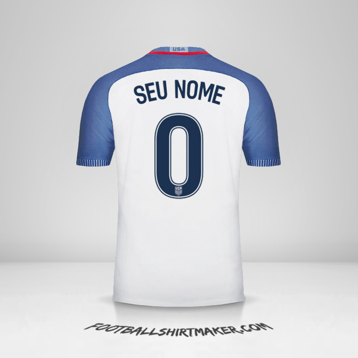 Camisa Estados Unidos 2016/17 -  seu nome - 0