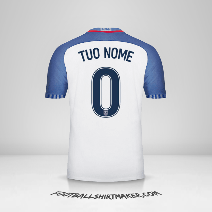 Maglia Stati Uniti 2016/17 -  tuo nome - 0