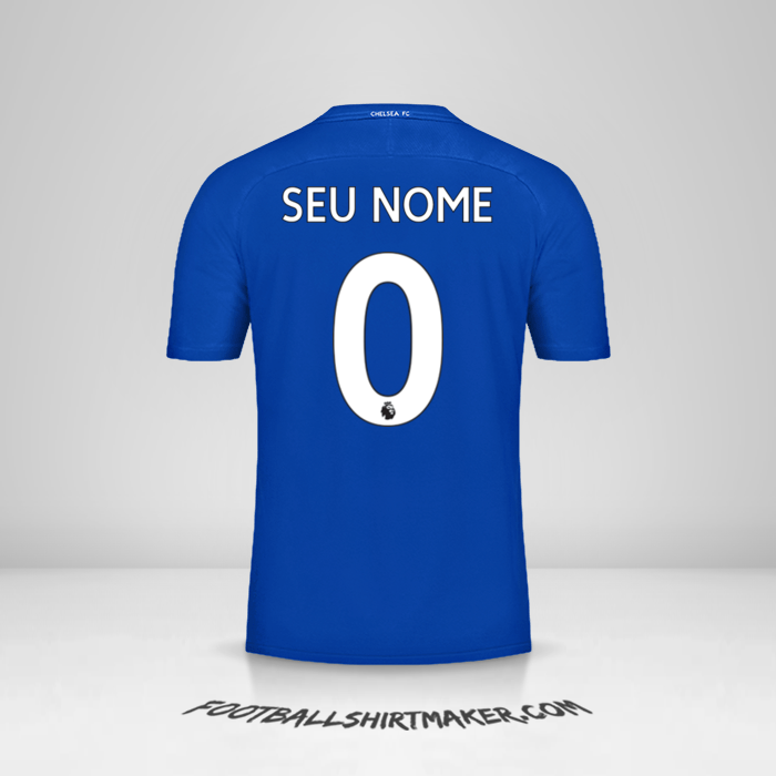 Camisa Chelsea 2017/18 -  seu nome - 0