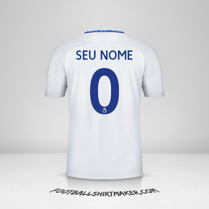 Camisa Chelsea 2017/18 II -  seu nome - 0