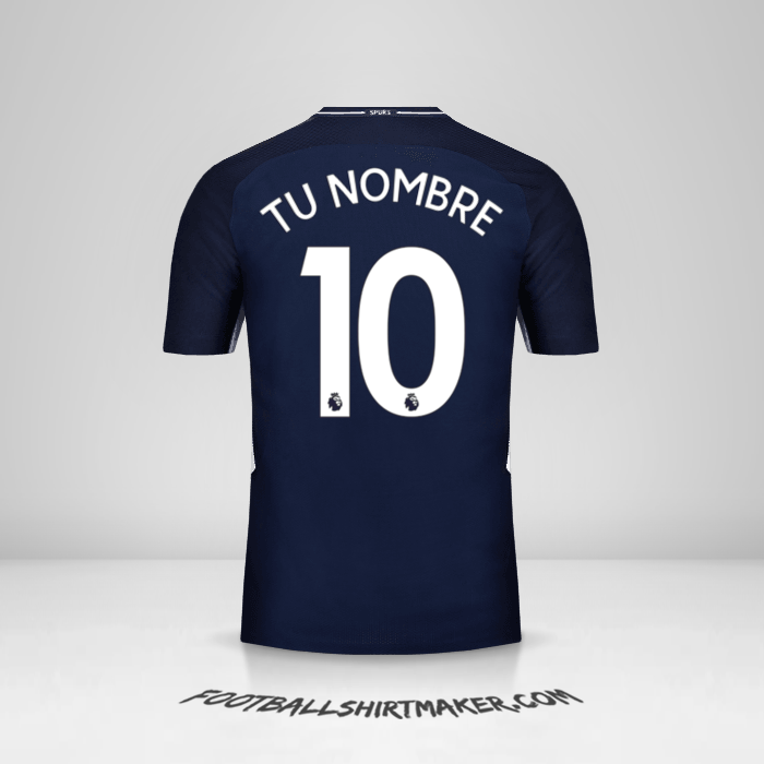 Camiseta Tottenham Hotspur 2017/18 II número 10 tu nombre