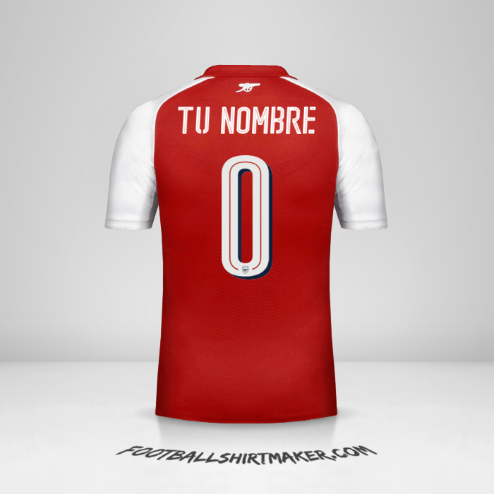 Jersey Arsenal 2017/18 Cup -  tu nombre - 0