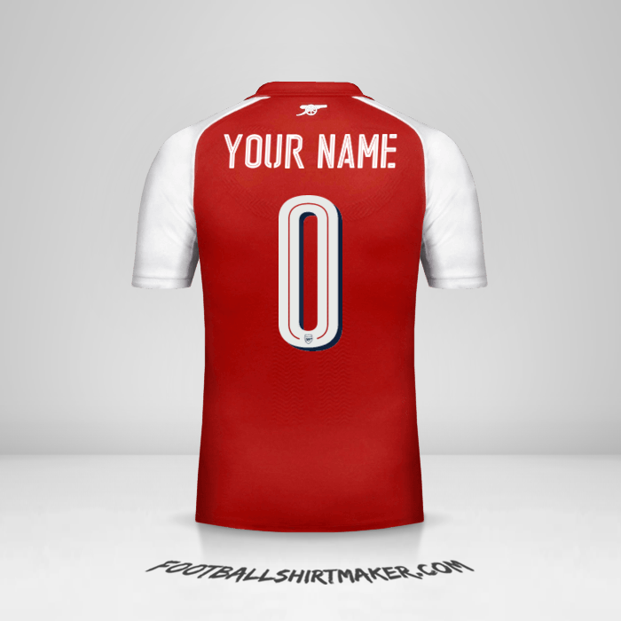 Jersey Arsenal 2017/18 Cup -  your name - 0