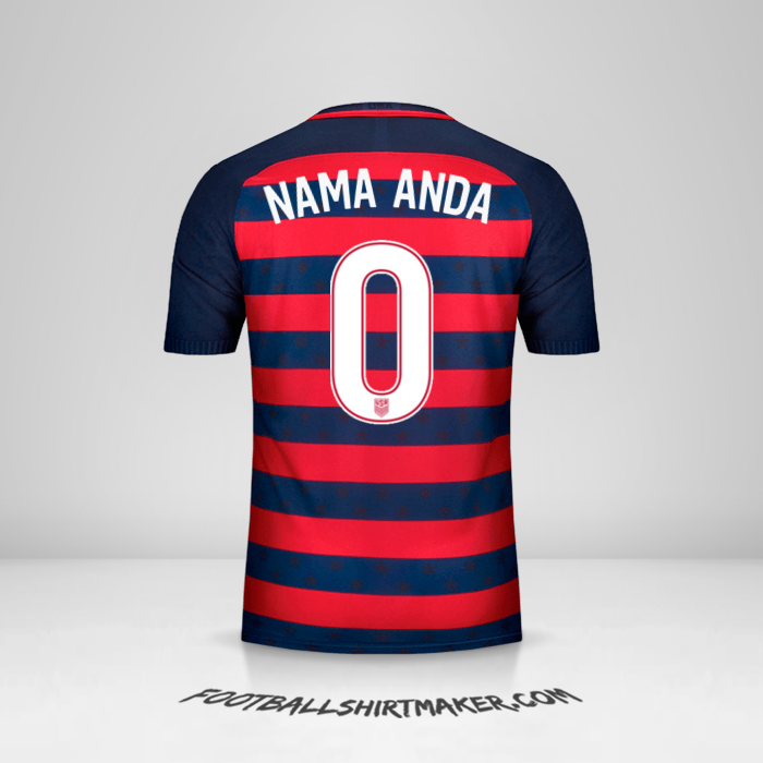 Jersey Amerika Serikat Gold Cup 2017 -  nama anda - 0