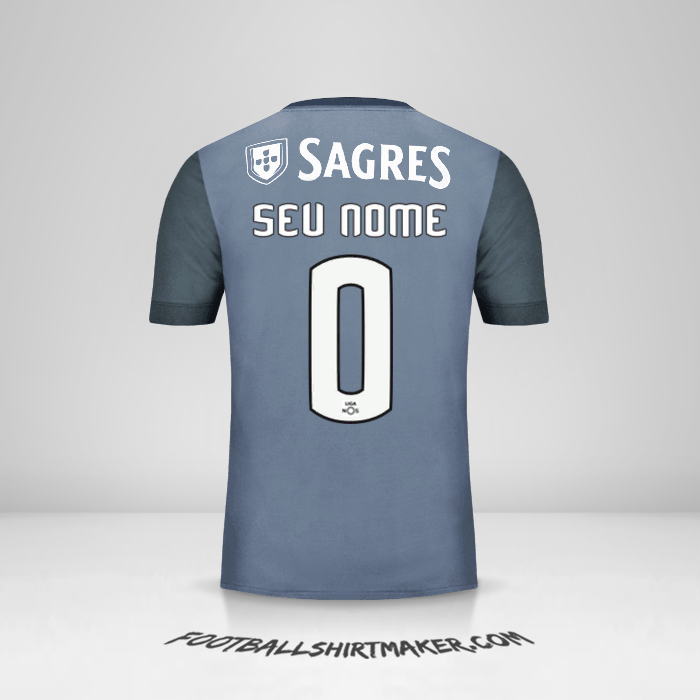 Camisa SL Benfica 2017/18 II -  seu nome - 0