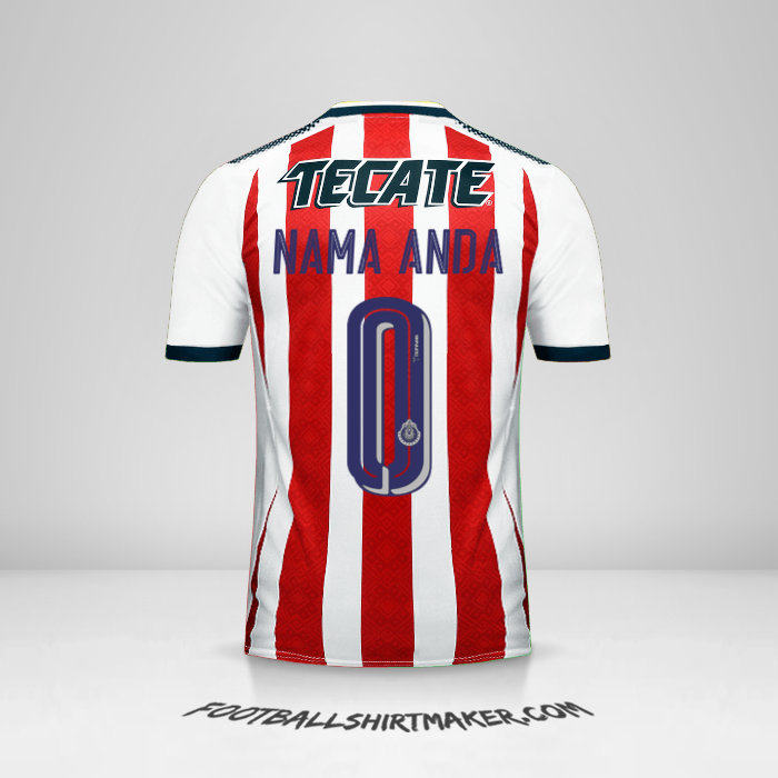 Jersey Guadalajara 2017/18 -  nama anda - 0