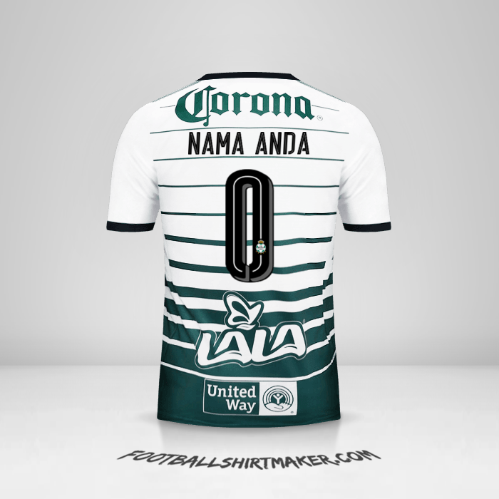 Jersey Santos Laguna 2017/18 -  nama anda - 0