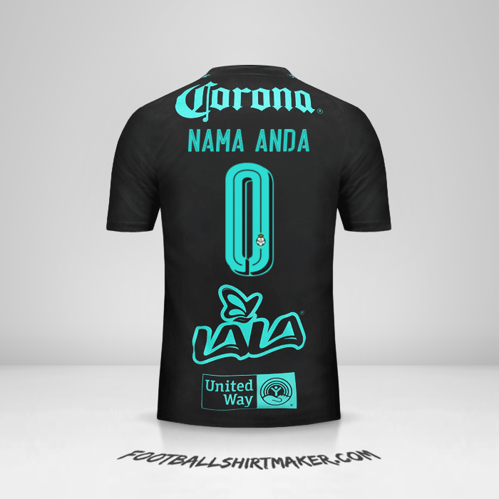 Jersey Santos Laguna 2017/18 II -  nama anda - 0