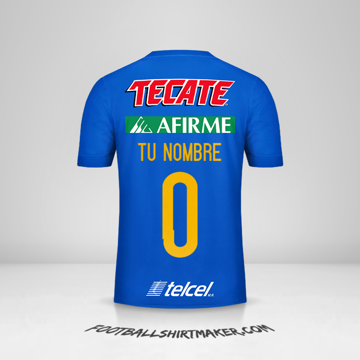 Camiseta Tigres UANL 2017/18 II -  tu nombre - 0