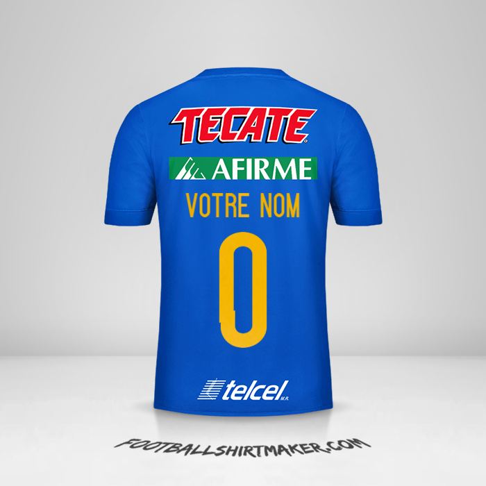 Maillot Tigres UANL 2017/18 II -  votre nom - 0