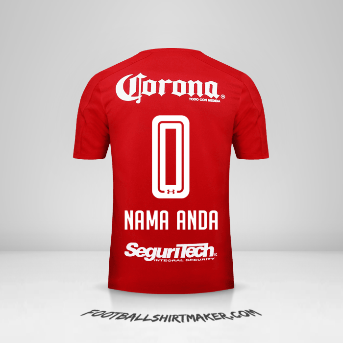 Jersey Toluca FC 2017/18 -  nama anda - 0