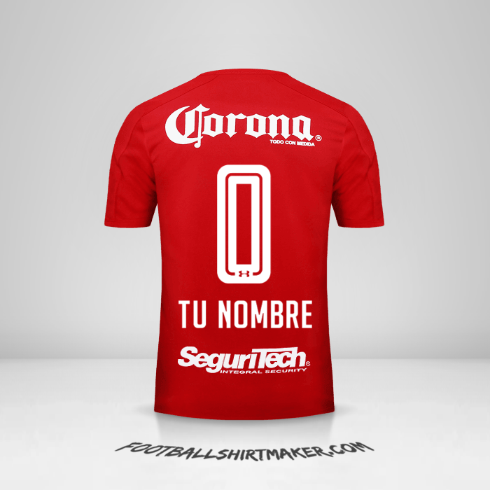 Camiseta Toluca FC 2017/18 -  tu nombre - 0