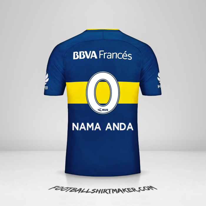 Jersey Boca Juniors 2017/18 -  nama anda - 0