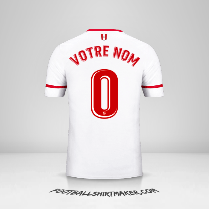 Maillot Sevilla FC 2017/2018 -  votre nom - 0