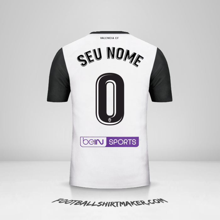 Camisa Valencia CF 2017/18 -  seu nome - 0