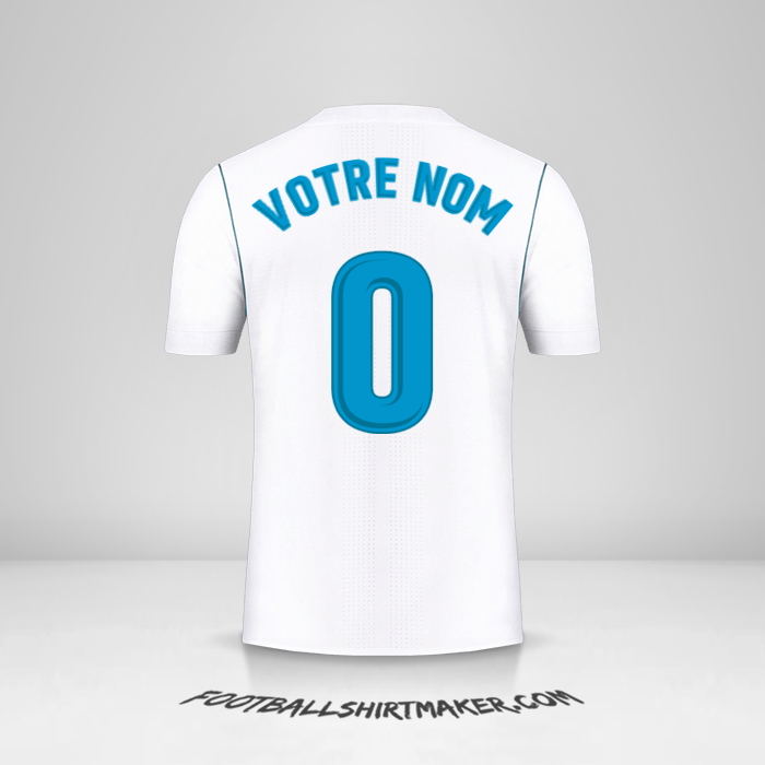 Maillot Real Madrid CF 2017/18 -  votre nom - 0