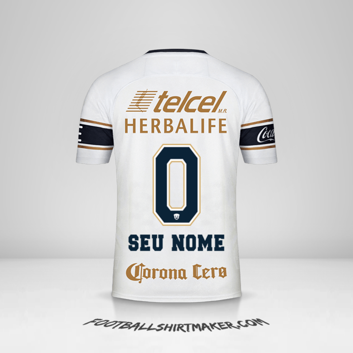 Camisa Pumas UNAM 2017/18 -  seu nome - 0