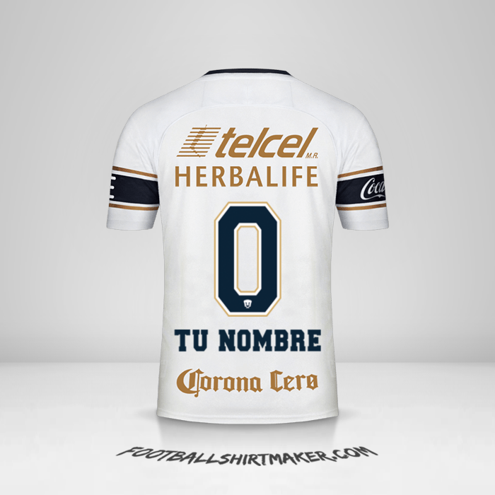 Camiseta Pumas UNAM 2017/18 -  tu nombre - 0