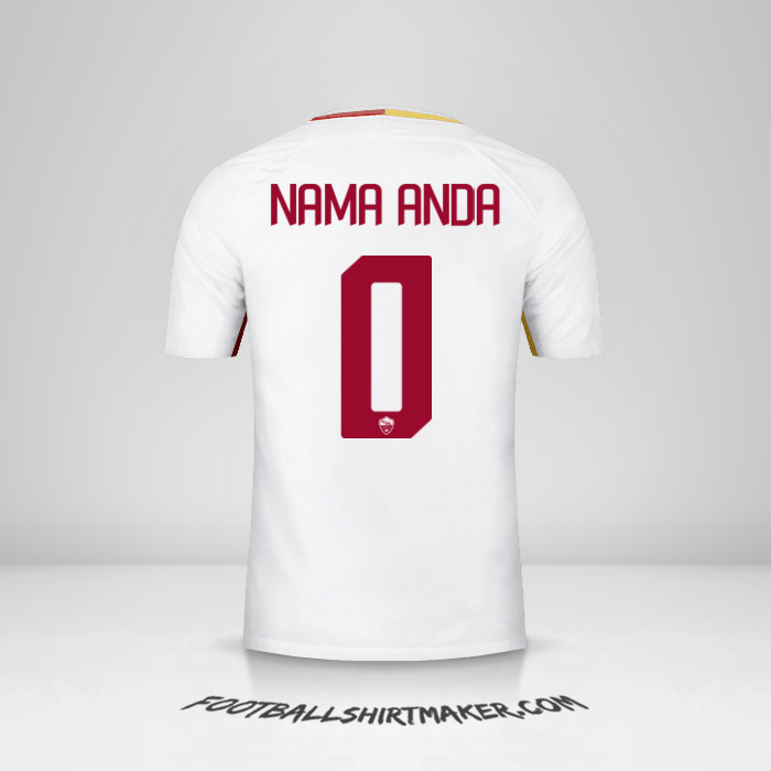 Jersey AS Roma 2017/18 II -  nama anda - 0