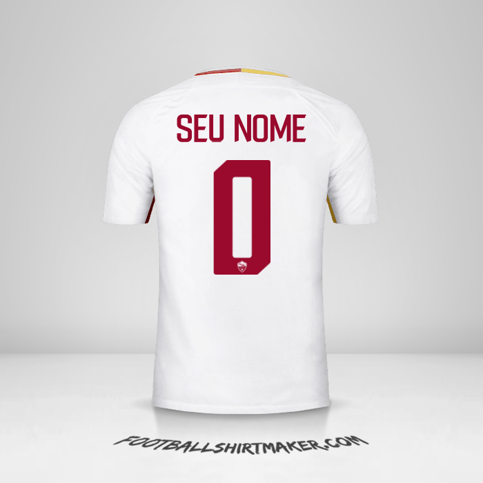 Camisa AS Roma 2017/18 II -  seu nome - 0