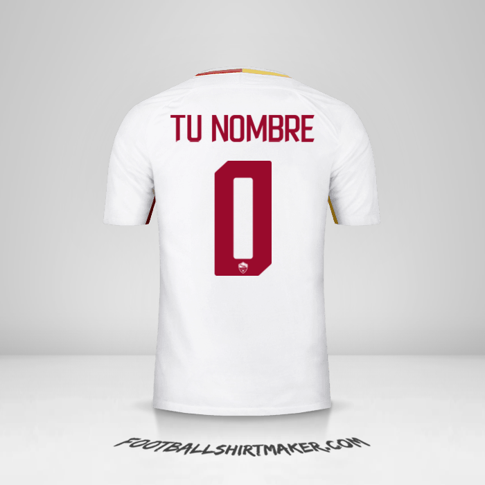 Jersey AS Roma 2017/18 II -  tu nombre - 0