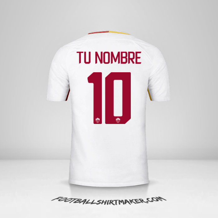 Jersey AS Roma 2017/18 II número 10 tu nombre