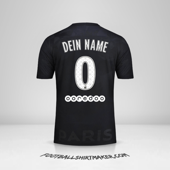 Trikot Paris Saint Germain 2017/18 III -  dein name - 0