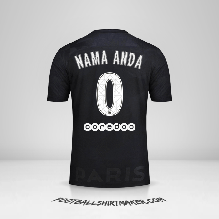 Jersey Paris Saint Germain 2017/18 III -  nama anda - 0