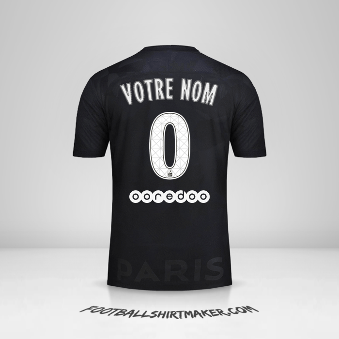 Maillot Paris Saint Germain 2017/18 III -  votre nom - 0