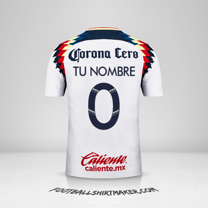 Camiseta Club America 2017/18 II número 0 tu nombre