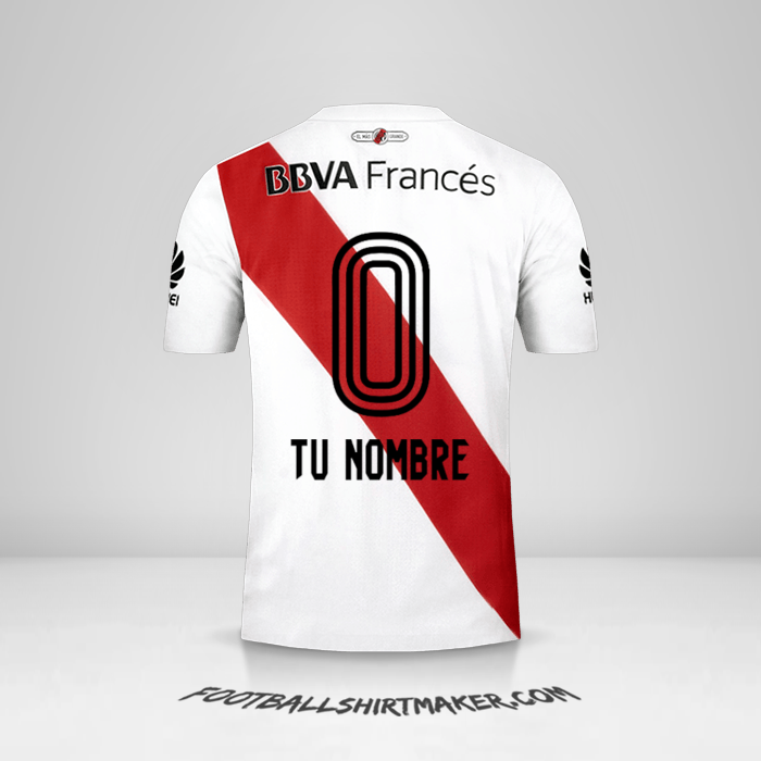 Jersey River Plate 2017/18 -  tu nombre - 0