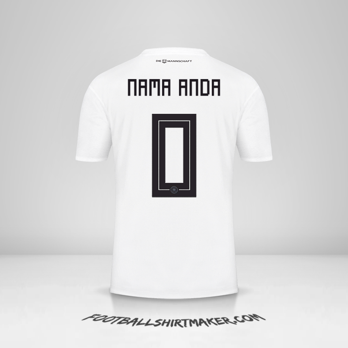 Jersey Jerman 2018 -  nama anda - 0