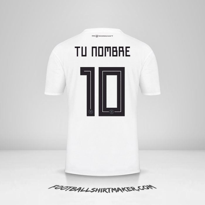 Jersey Alemania 2018 número 10 tu nombre