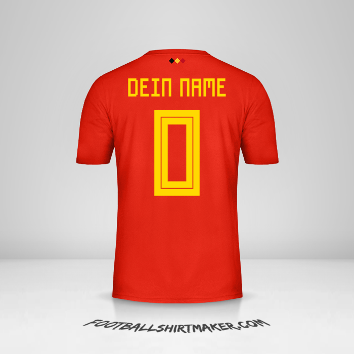 Trikot Belgien 2018 -  dein name - 0