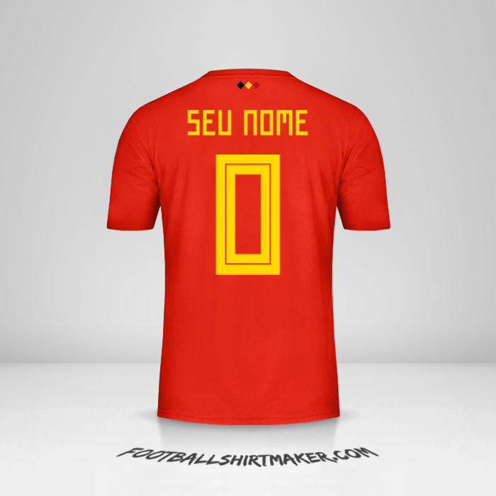 Camisa Bélgica 2018 -  seu nome - 0