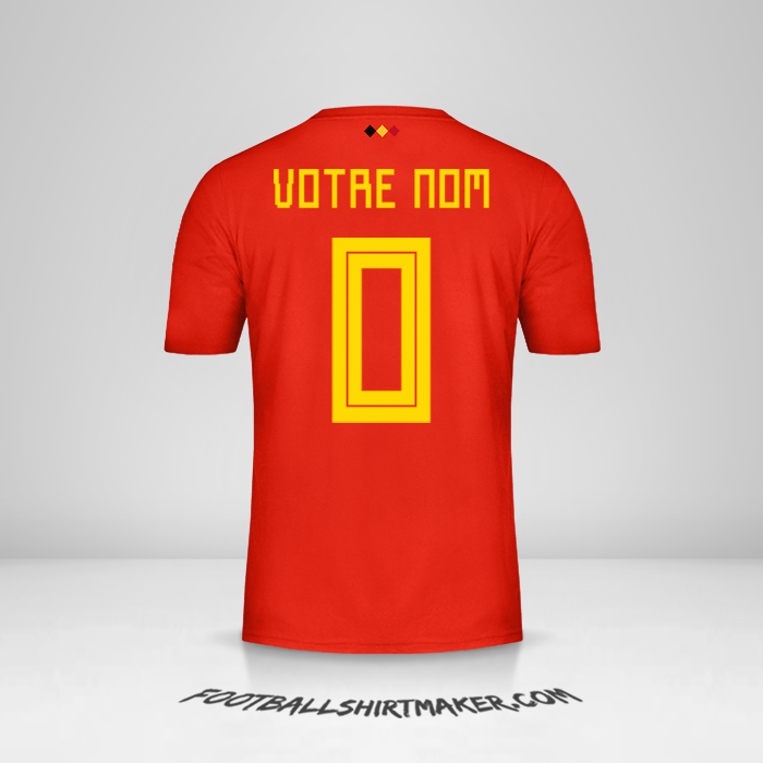 Maillot Belgique 2018 -  votre nom - 0