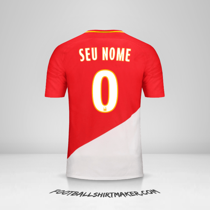 Camisa As Monaco 2017/18 -  seu nome - 0