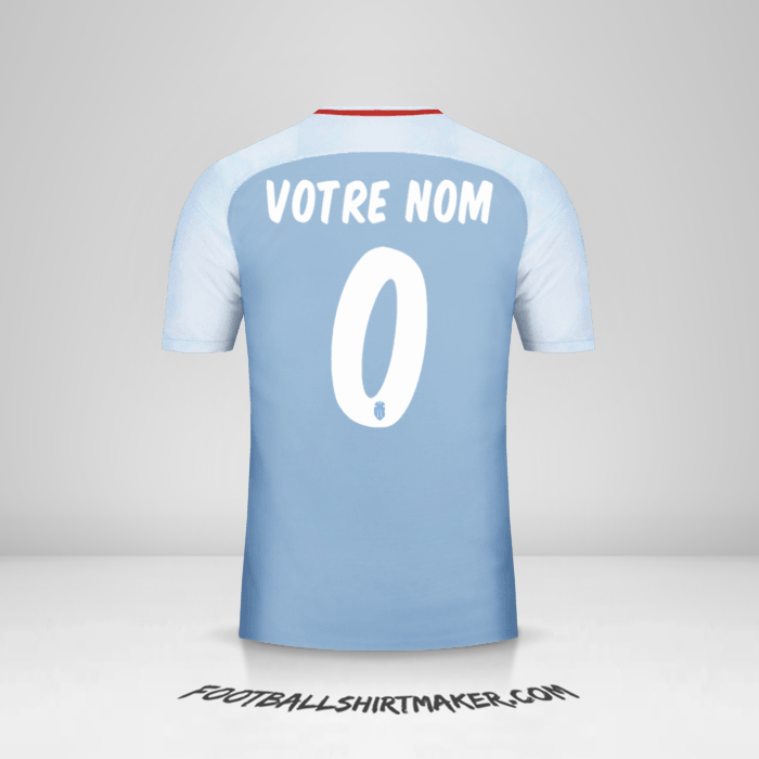 Maillot As Monaco 2017/18 Cup II -  votre nom - 0