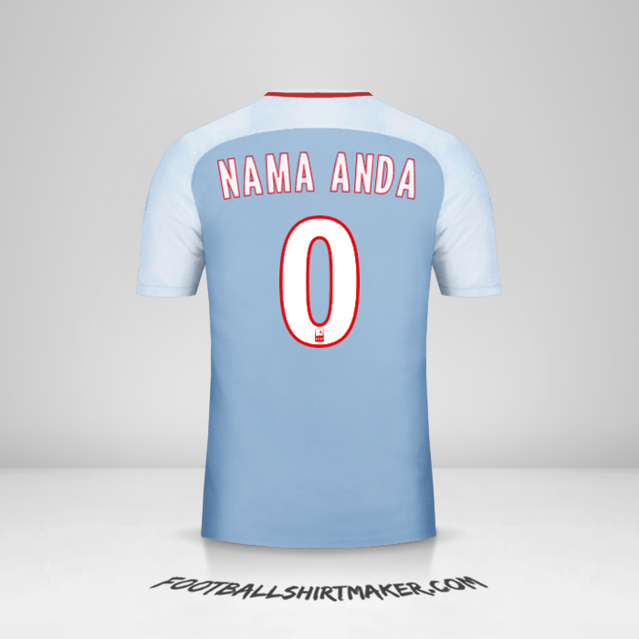 Jersey As Monaco 2017/18 II -  nama anda - 0