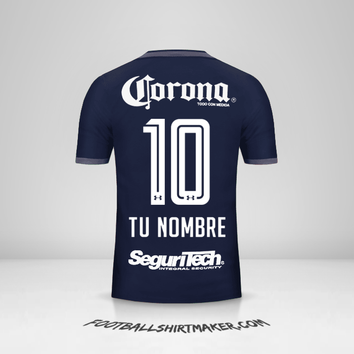 Camiseta Toluca FC 2017/18 III número 10 tu nombre