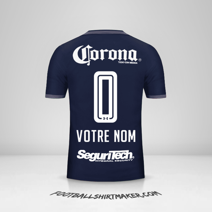 Maillot Toluca FC 2017/18 III -  votre nom - 0