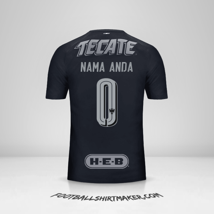 Jersey Monterrey 2017/18 II -  nama anda - 0