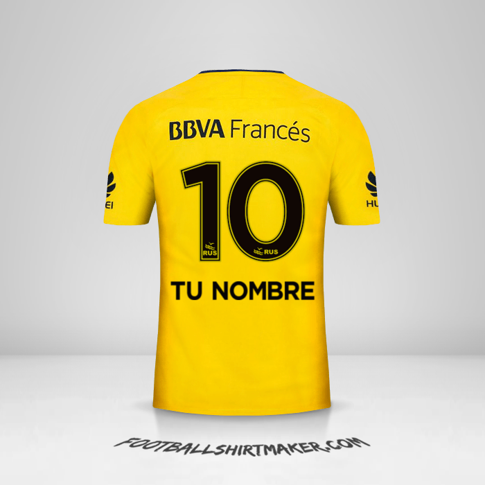 Jersey Boca Juniors 2017/18 II número 10 tu nombre