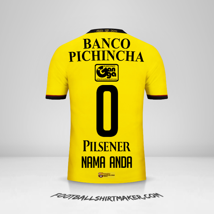 Jersey Barcelona SC 2015 -  nama anda - 0