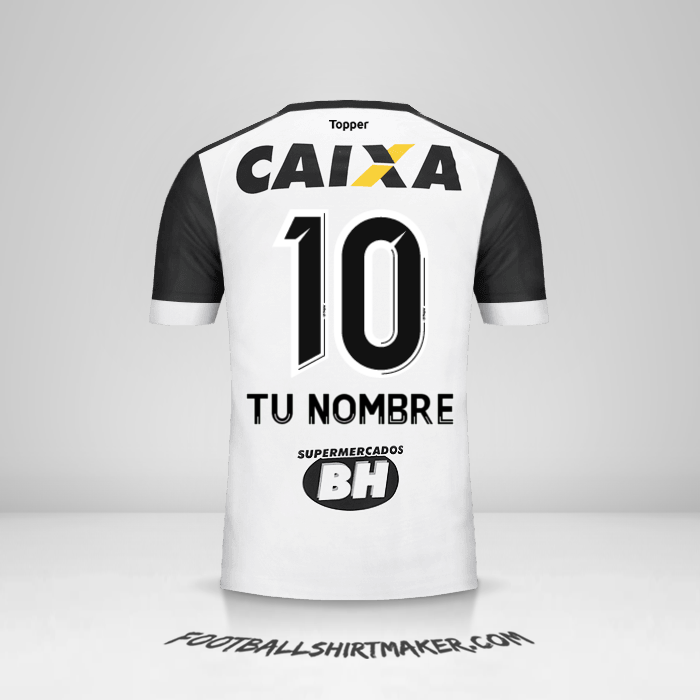 Camiseta Atletico Mineiro 2017 II número 10 tu nombre