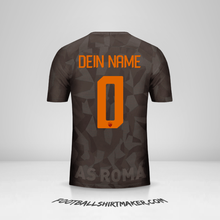 Trikot AS Roma 2017/18 III -  dein name - 0